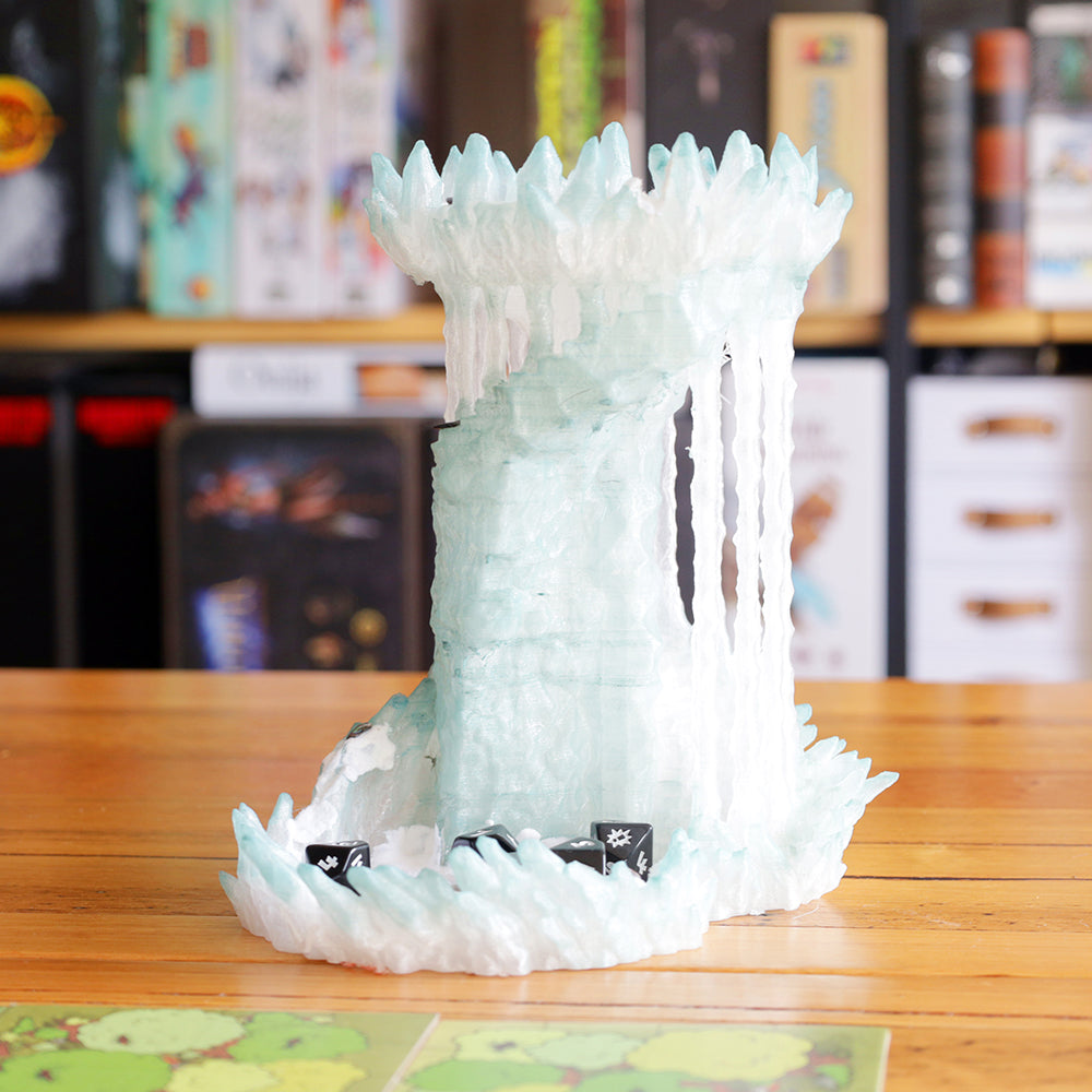 Crystal Cave Dice Tower - 3D Printed, Hand Painted