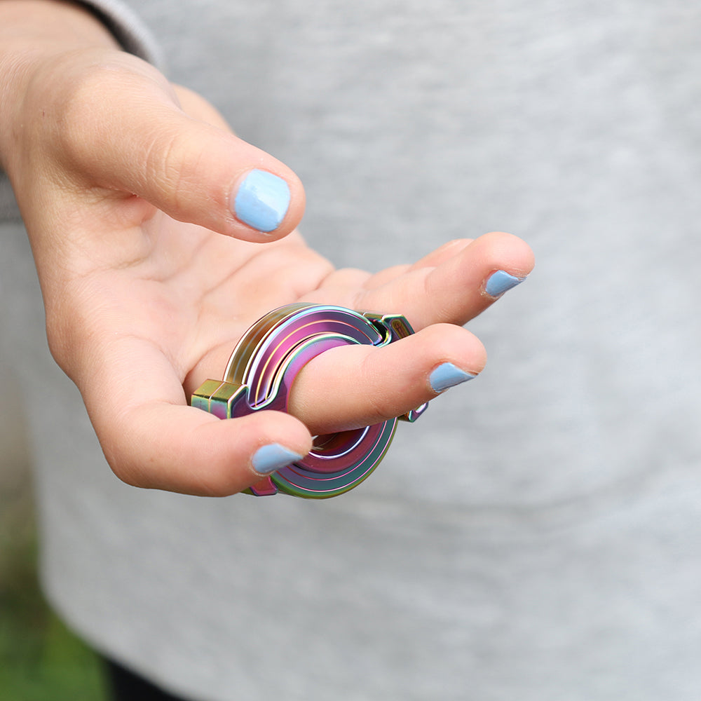 Oil Slick Fidget Spinner Ring - Copper