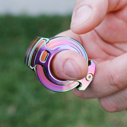 Oil Slick Fidget Spinner Ring - Copper