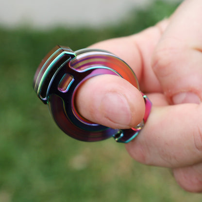 Oil Slick Fidget Spinner Ring - Copper