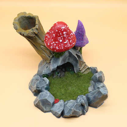 Mushroom Dice Tower - 3D Printed, Hand Painted