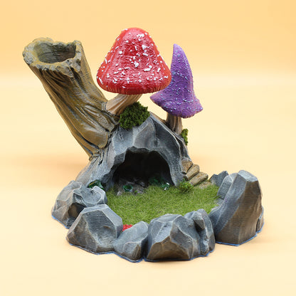 Mushroom Dice Tower - 3D Printed, Hand Painted