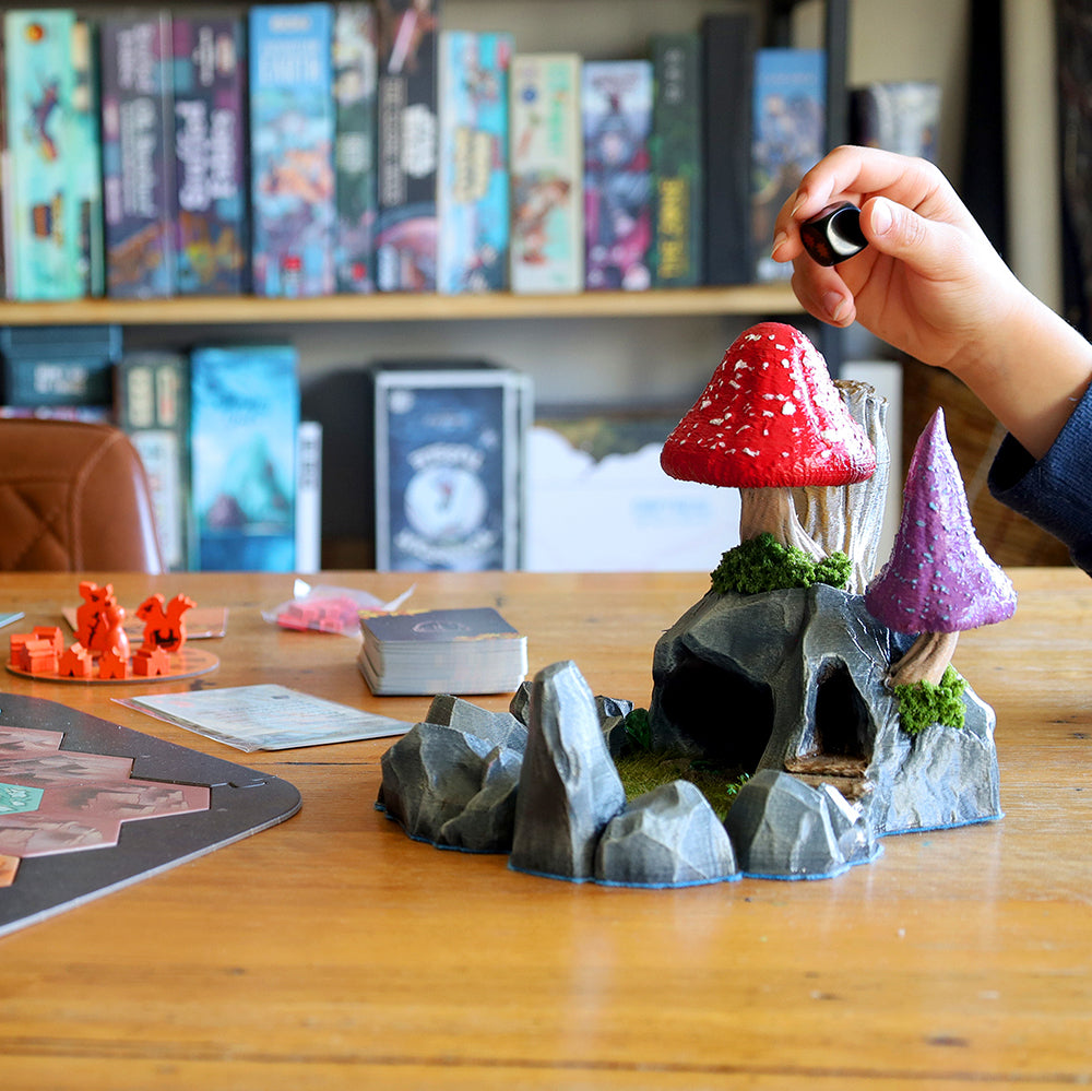 Mushroom Dice Tower - 3D Printed, Hand Painted