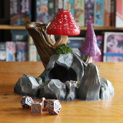 Mushroom Dice Tower - 3D Printed, Hand Painted