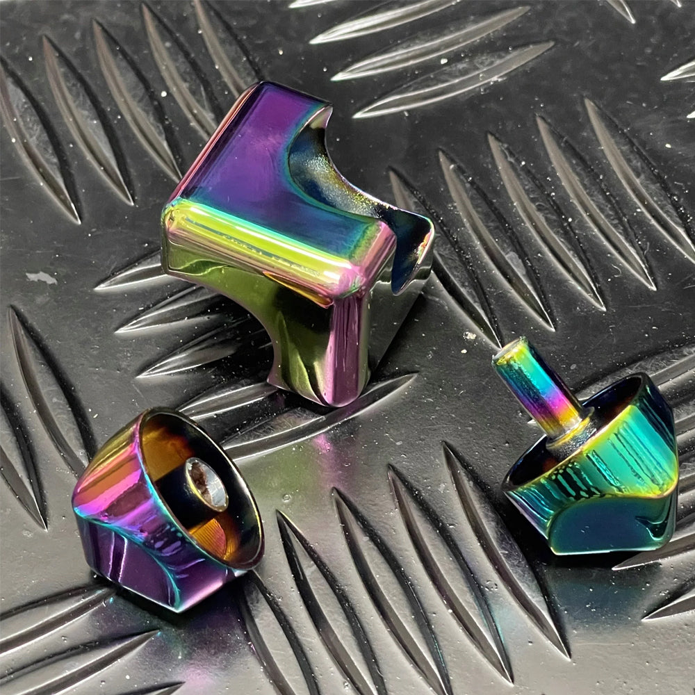 Spinning Cube Spinning Fidget - Metal, Oil Slick