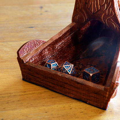 Viking Dragon Longship Dice Tower - 3D Printed, Hand Painted - Copperwood